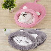 (M, coffee) Keep Your Pets Warm And Cozy With This for Comfy Sleeping Bag Cat Dog Bed With Large Internal Space. Warm And