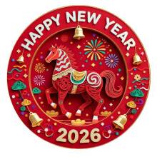 Horse Round Acrylic Refrigerator Magnet