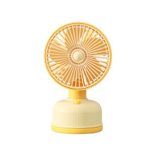 Mini ventilatore da tavolo ricaricabile tramite USB, 3 velocità, silenzioso e portatile.