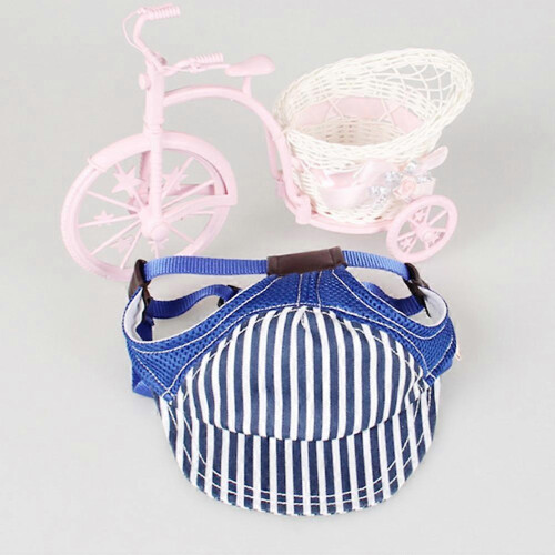 Pet Baseball Cap Visor Hat for Dogs with Adjustable Chin Strap Size Protection 3Pcs