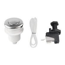Air Button Switch Kit for Bathtub SPA Sink 32mm Silver