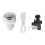 Air Button Switch Kit for Bathtub SPA Sink 32mm Silver 1