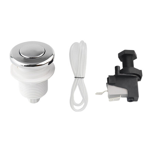 Air Button Switch Kit for Bathtub SPA Sink 32mm Silver