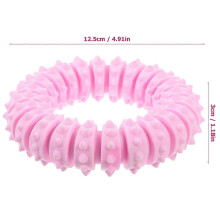 Puppy Biting Toy 2Pcs Circle Shape for Pet Dog Playtime Training Pink TPR Chewing