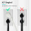 Flat Plug Extension Cord 6 ft 16 AWG 3-Outlet White 5