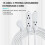 Flat Plug Extension Cord 6 ft 16 AWG 3-Outlet White 6