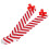 Women's Red Christmas OTK Socks Candy Cane Stripe Polyester 4
