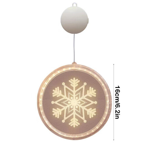 LED Christmas String Lights Battery Powered with Snowflake 2