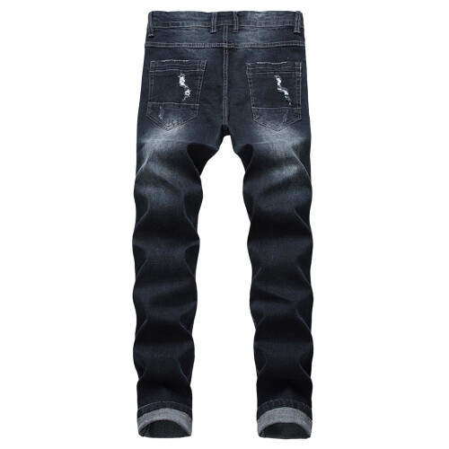 Men's Black Stretch Bootcut Jeans Relaxed Fit 2