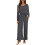 Women's Velvet Jumpsuit Solid Color Long Sleeve Cinched 2