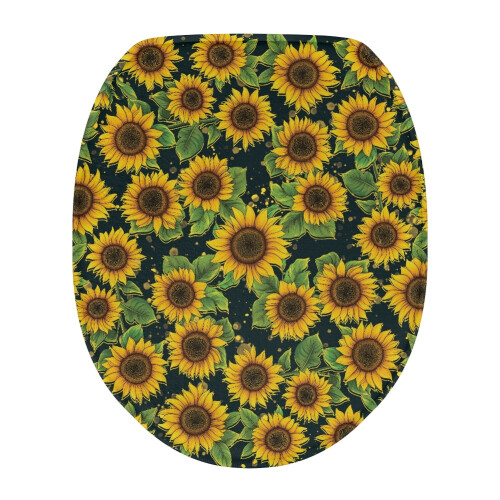 Κάλυμμα Καπέλου Τουαλέτας Sunflower – Μαλακό Επαναχρησιμοποιήσιμο Κάλυμμα Σκόνης
