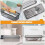 Plastic Cutlery Storage Box with Lid Grey PP 3 Pieces 3