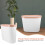 Plastic Car Trash Can with Press Lid 1 Pack 2