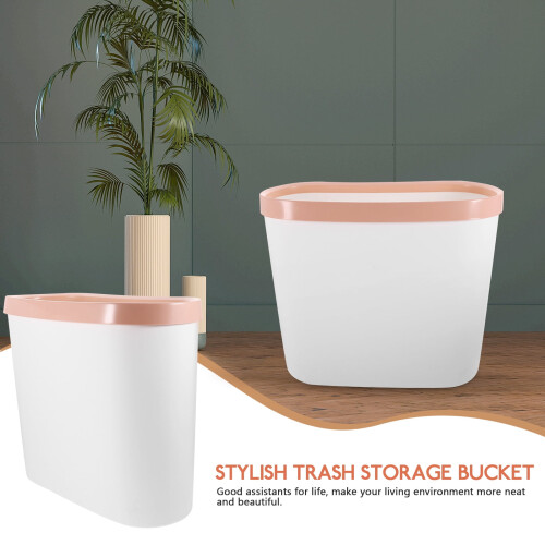 Plastic Car Trash Can with Press Lid 1 Pack 1