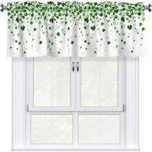 Cantonnière de la Saint-Patrick à motifs de trèfles verts, 54 x 18 pouces