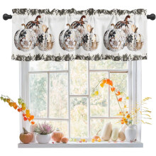 Cantonnière automnale à œillets 54 x 18 pouces, motif citrouille floral