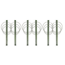 6 Pack Plant Support Cage Metal Rust Resistant Garden Plant Support Ring Plant Stake Plant Support