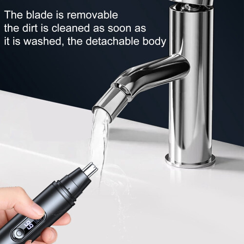 Rechargeable Nose Hair Trimmer Washable Digital Display 2