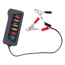 Battery Tester for Automotive Rechargeable Batteries Grey