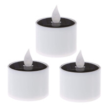 LED-Solarkerze, wasserdicht, gelbes Flackern, flammenlos