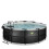 EXIT TOYS EXIT Black Leather Pool 14ft x 48in with Sand Filter Pump and Dome and Accessory Set – Black 5