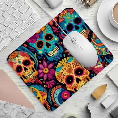 Mouse Pad με μοτίβο κρανίου 21x25cm αντιολισθητική βάση από καουτσούκ 1