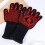 Grill Gloves Black Oven Mitt Set with Storage Hook 6