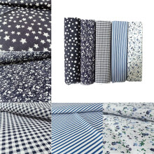 Cotton patchwork fabric bundle navy series 50x50cm