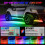 Golf Cart LED Underglow Strip Kit 2PCS Multi-Mode 12V-65V 7
