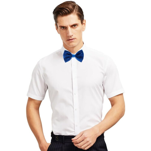 Men's Pre-Tied Bow Tie Shiny Sequin Adjustable Tuxedo Bow 1