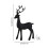 Matte Black Resin Reindeer Sculptures 2 pcs 3