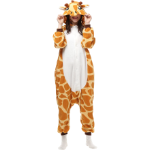 Einteiliger Schlafanzug Kigurumi Overall Onesie Kostüm Cosplay Giraffe S — tierkostüm damen, fleece hausanzug