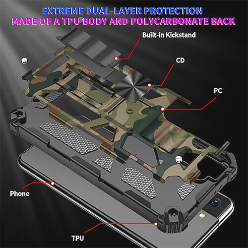Camouflage Case with Kickstand for Samsung Galaxy S25 Edge 1