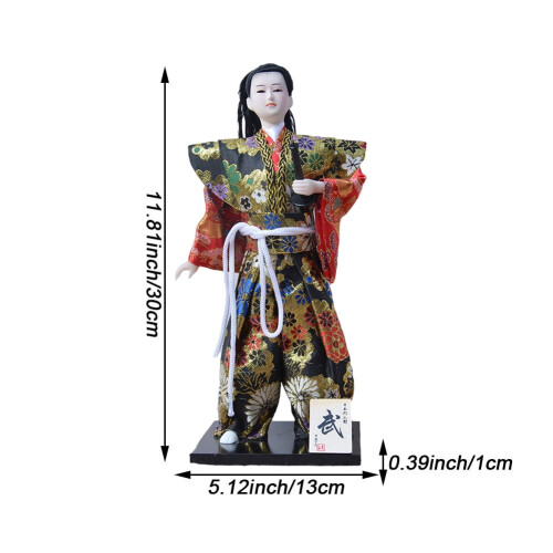 Samurai Doll Traditional Kimono 31cm 1