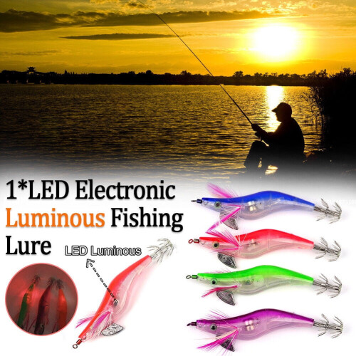 LED squid jig lure prawn-style hook 1 piece 1