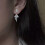 Gothic Punk Cross Tassel Earrings Silver 1 Pair 2