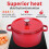 Cast Iron Dutch Oven with Lid 5.5 Qt Red 5