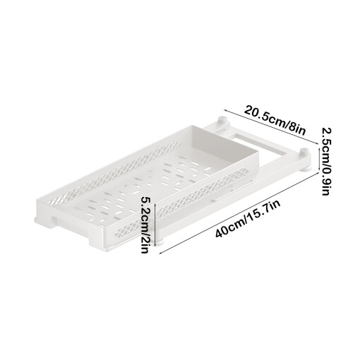 Karymi Pull-Out Under-Sink Storage Rack White 2