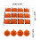 Christmas Tree Balls Orange Velvet 6cm 12pcs 5