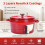 Cast Iron Dutch Oven with Lid 5.5 Qt Red 2