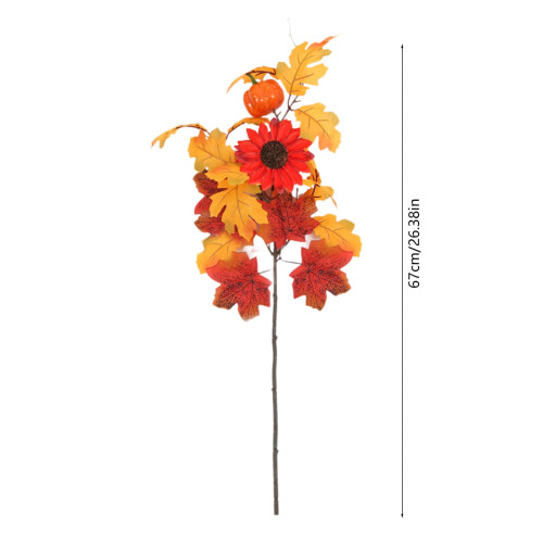 Artificial Maple Branch Multicolor Black 27.56 Inch 2