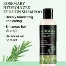(3PCS) Rosemary Hydrolyzed Keratin Shampoo 200ml, Hair Growth & Thickening Formula, Natural Strengthening & Volumizing Shampoo for Men & Women