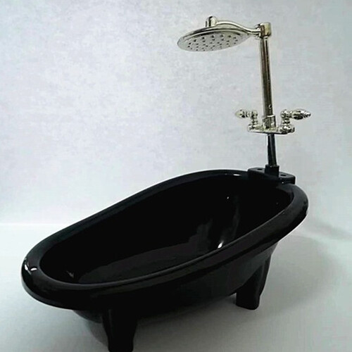 Mini baignoire pour accessoires de maisons de poupées,-Blanc 1