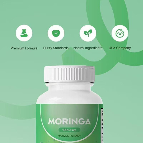 Moringa Capsules Moringa Leaf Capsules OE M High Purity Nutritional Supplement 60 Count 1