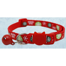 Veeki Xmas Pet Collar, Adjustable Christmas Cat Collar with Jingle Bell, Snowflake Pattern Neck Ring | Cute Fashion Nylon Bow Tie for Small Pet Cat Pu