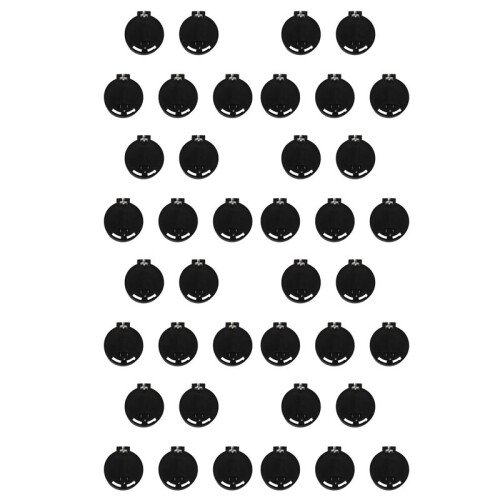 40pcs Black Round Button Battery Holder Case for CR2032 2016 2025 1