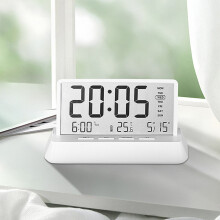 Digital väderklocka med LCD-display, temperatur/luftfuktighet,