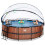 EXIT TOYS EXIT Wood Pool 15ft x 48in with Sand Filter Pump and Dome – Brown 9