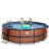 EXIT TOYS EXIT Wood Pool 15ft x 48in with Sand Filter Pump and Dome – Brown 10