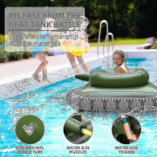 Swimming pool inflatable water tank with water gun, pool type water spray ring inflatable toy, summer water park children's floating pool